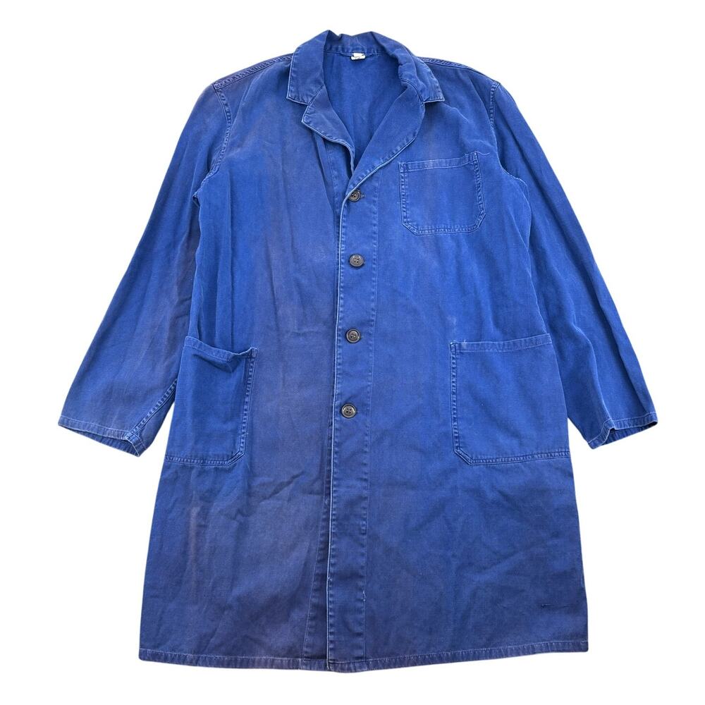Vintage 60s 70s Tocontap French Long Work Coat Chore Jacket Size S/M